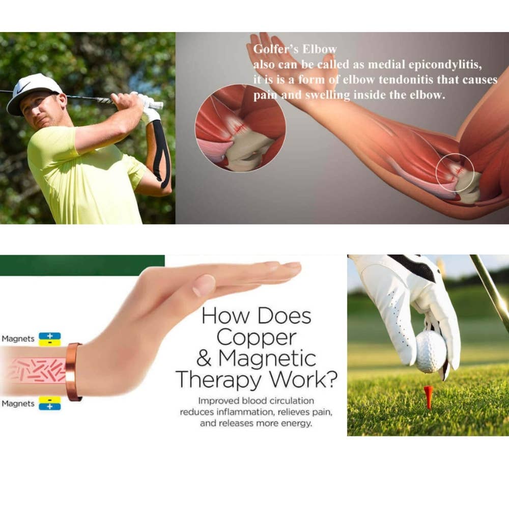 Pulsera de salud de cobre con 2 imanes (i)