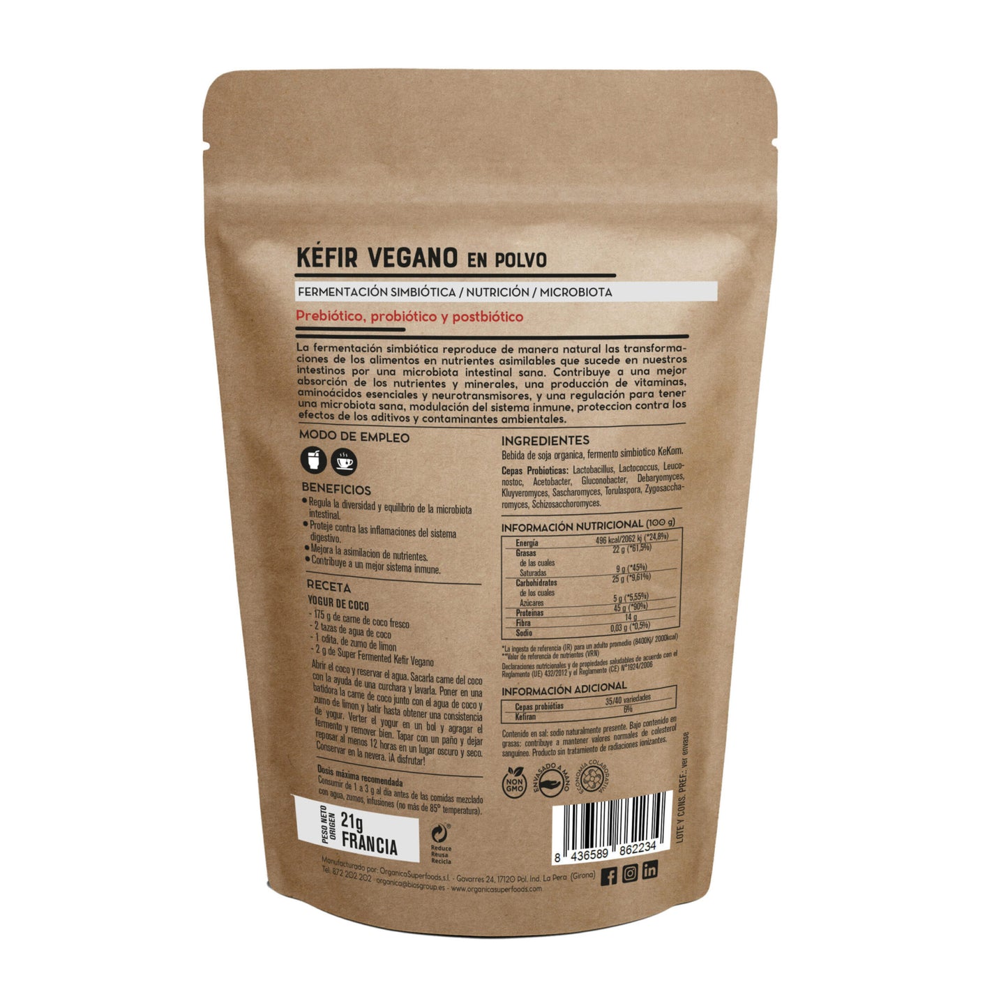 Kefir Vegano en polvo – BIO