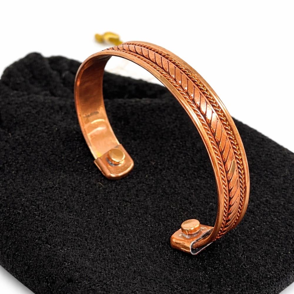 Pulsera de pinza para la salud de cobre/latón Om Namah Shivaya con