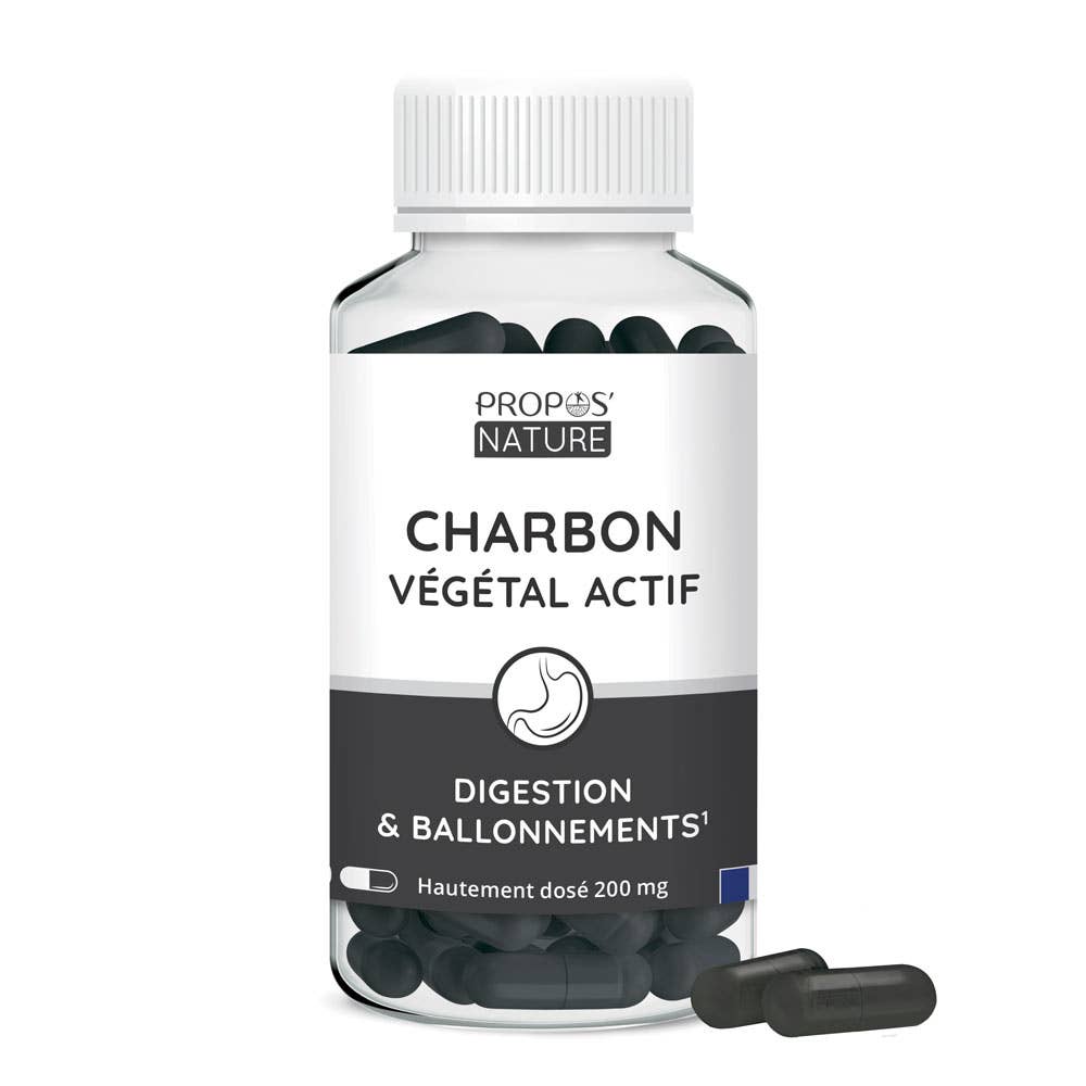 Carbón activado 100 % natural, 200 mg, 120 cápsulas
