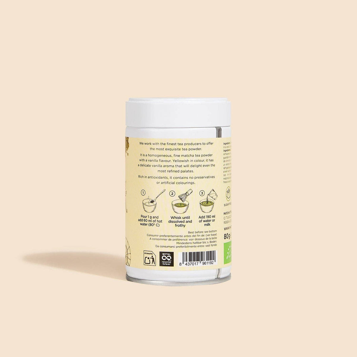 ¡NUEVO! Matcha orgánico con vainilla: 80 gramos