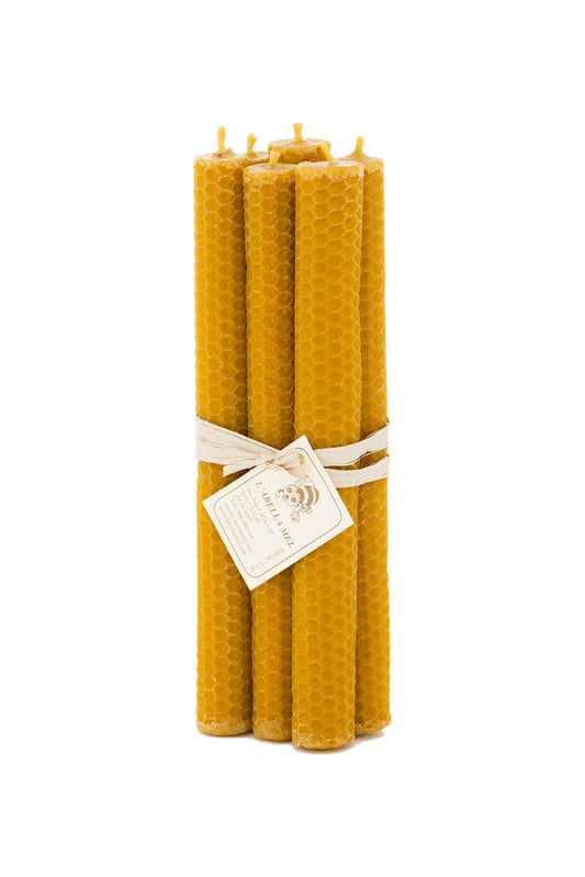 L'ABELLAMEL Velas de cera de abeja 1 Pack de 6 Unidades