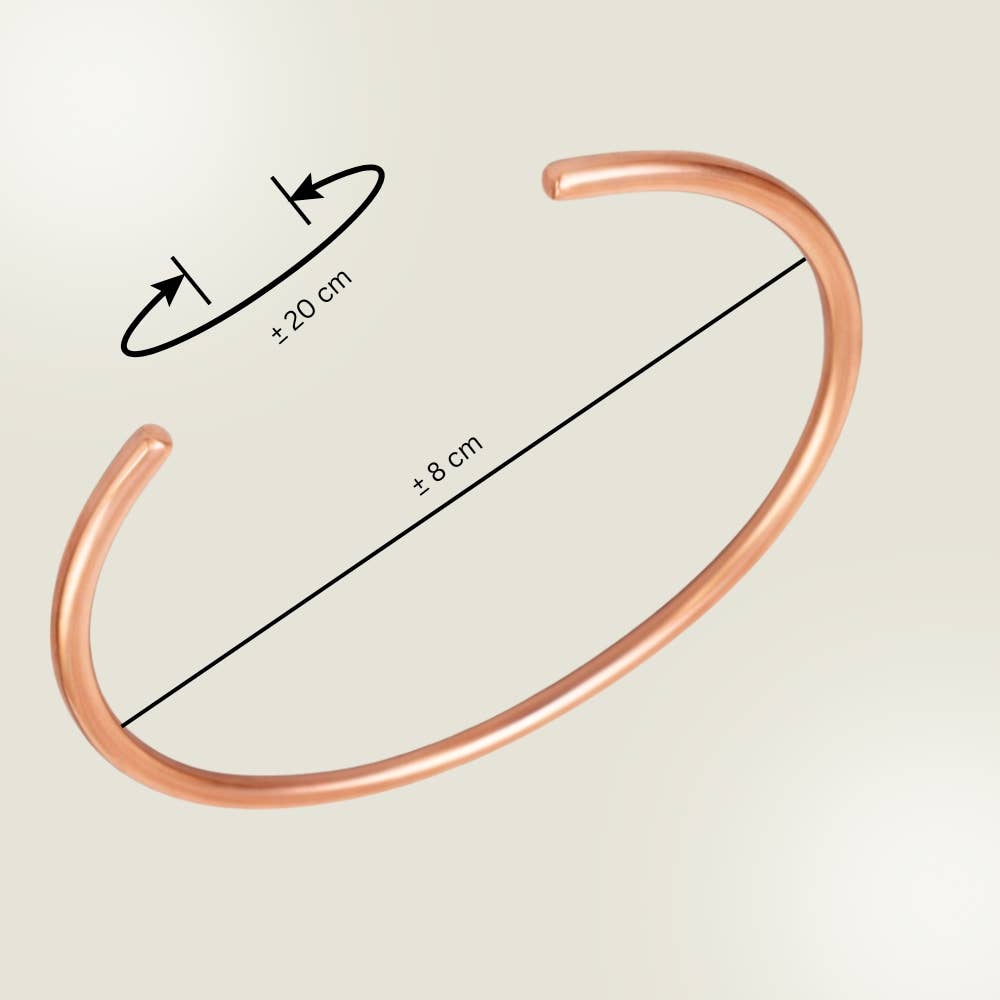 Brazalete de pinza de cobre (muñeca más ancha/hombres)