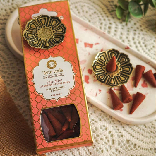 Canción de la India - Ayurveda - Conos de incienso Salvia menta