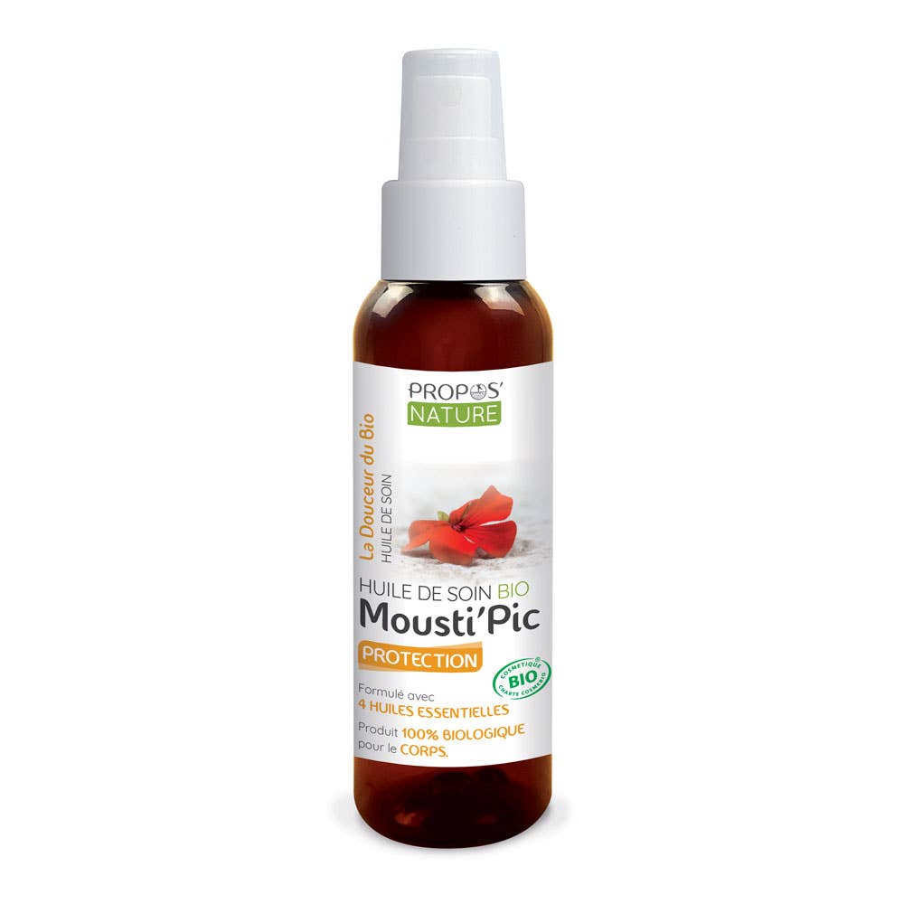 Aceite de masaje Mousti'pic para mosquitos - Orgánico 100 ml