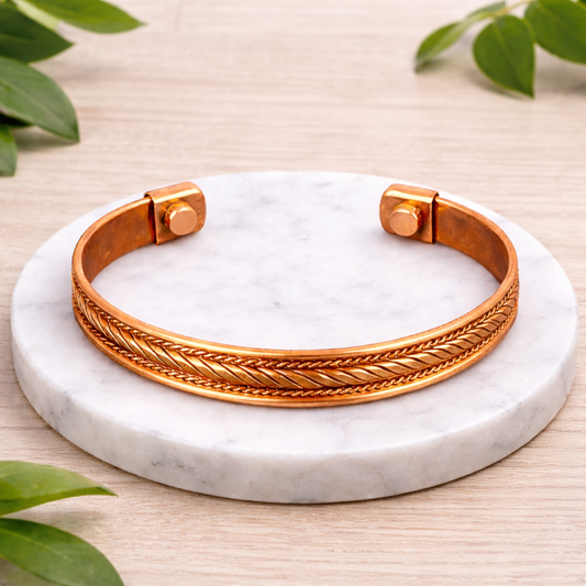 Pulsera de pinza para la salud de cobre/latón Om Namah Shivaya con
