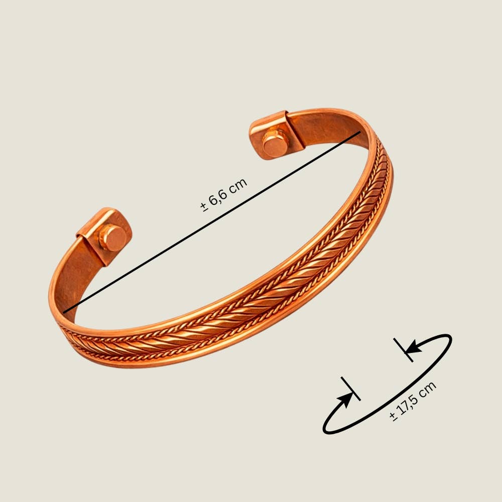 Pulsera de pinza para la salud de cobre/latón Om Namah Shivaya con