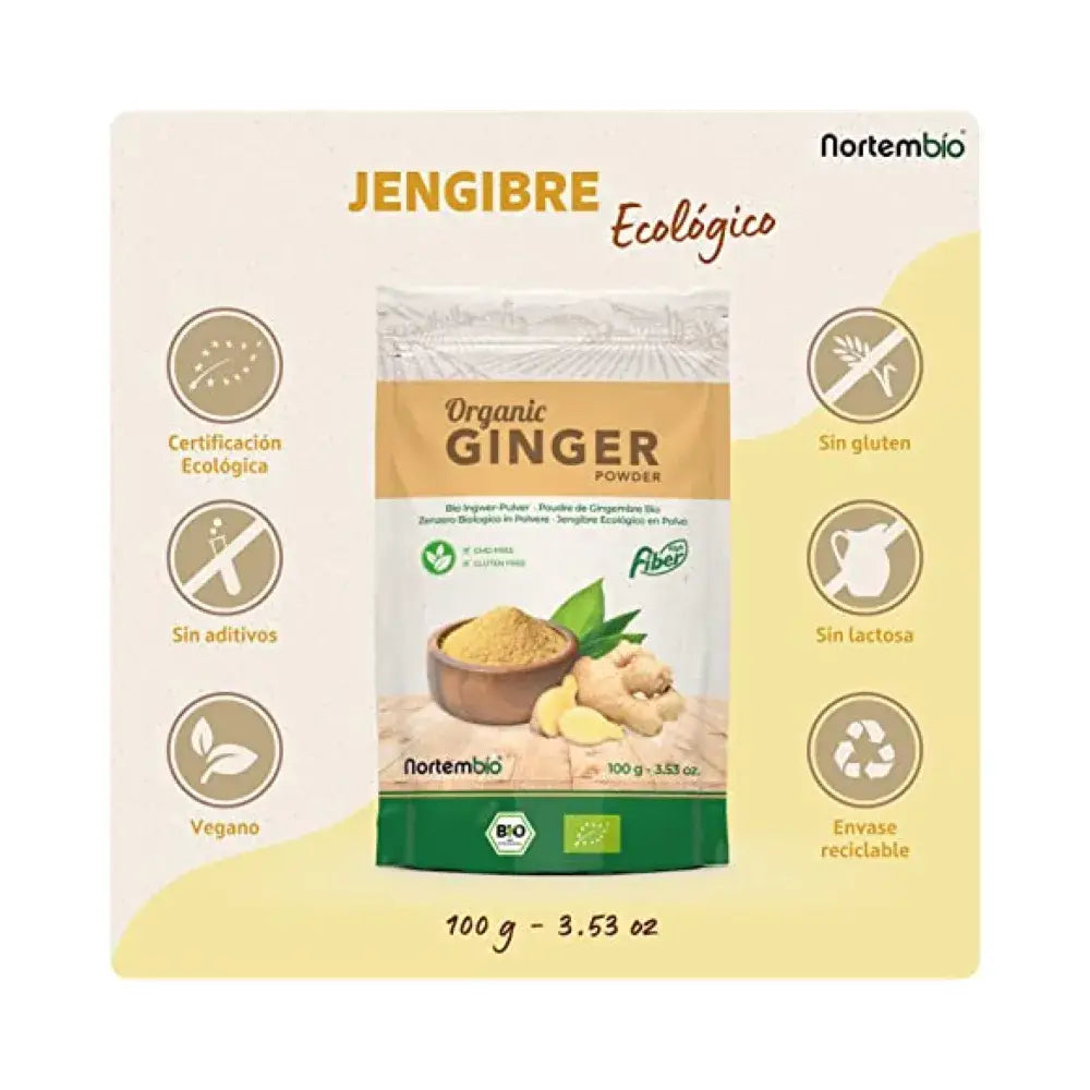 Jengibre Ecológico En Polvo Pack 2X100 G. Origen 100%