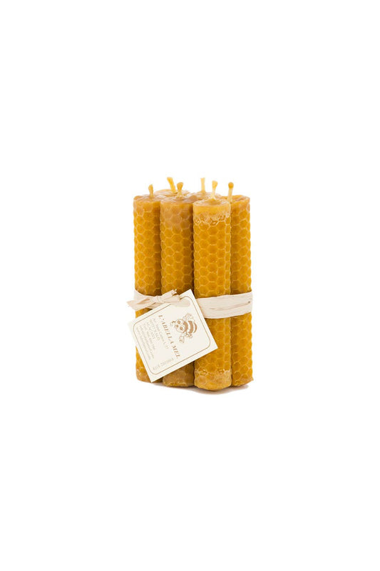 L'Abellamel Velas De Cera De Abeja 1 Pack De 6 Unidades