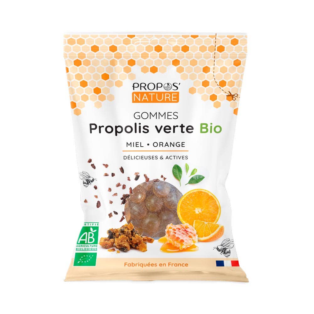 Pastillas de Propolis Verde y Miel Orgánica - Dolor de Garganta - 45 g