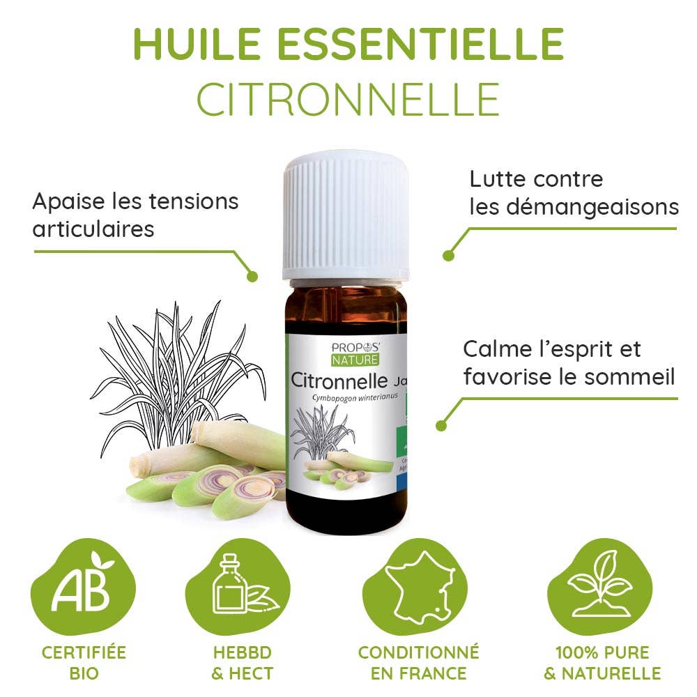 Aceite Esencial Orgánico de Citronela Java 10 ml