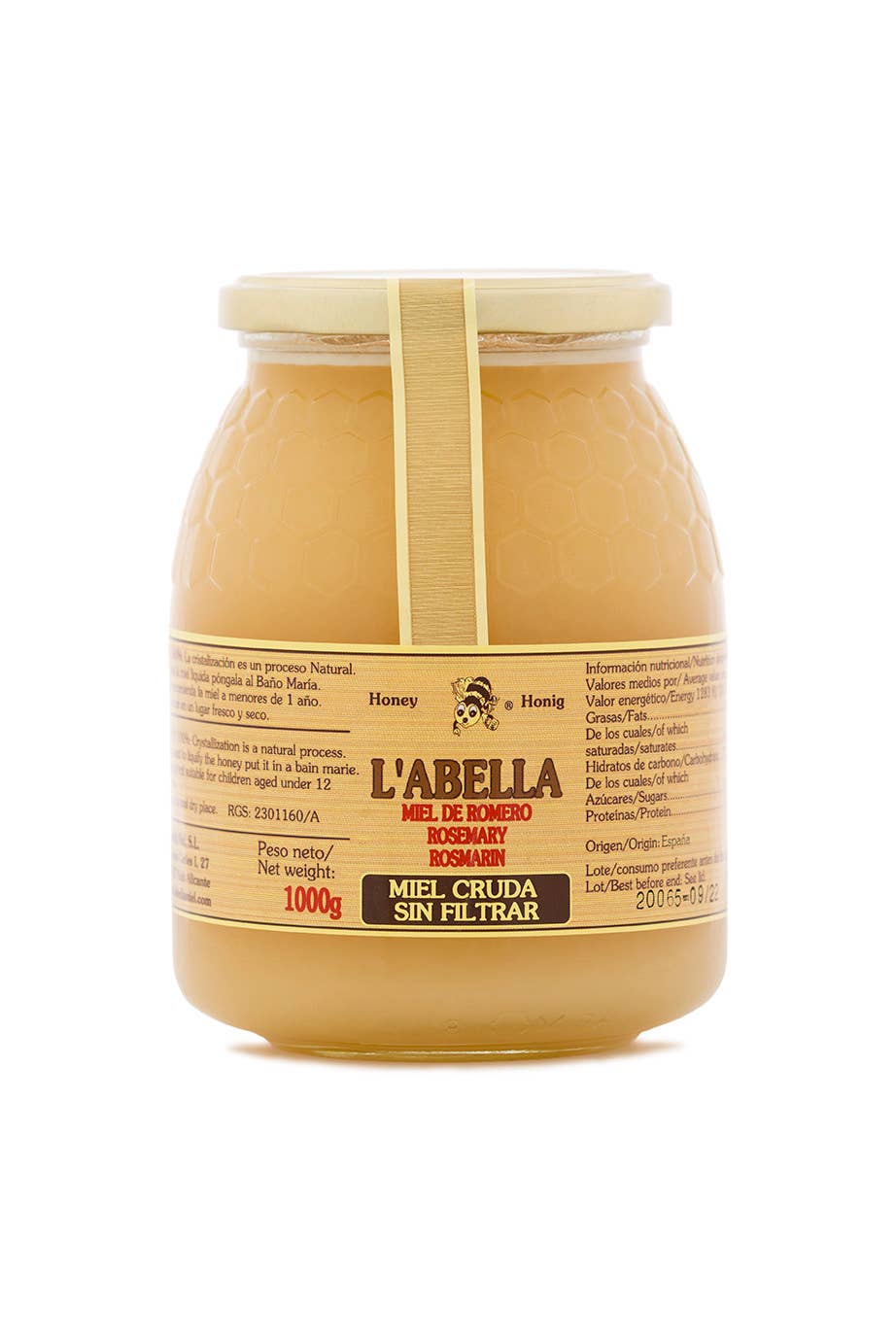 L'Abellamel Miel De Romero Cruda De 1000G