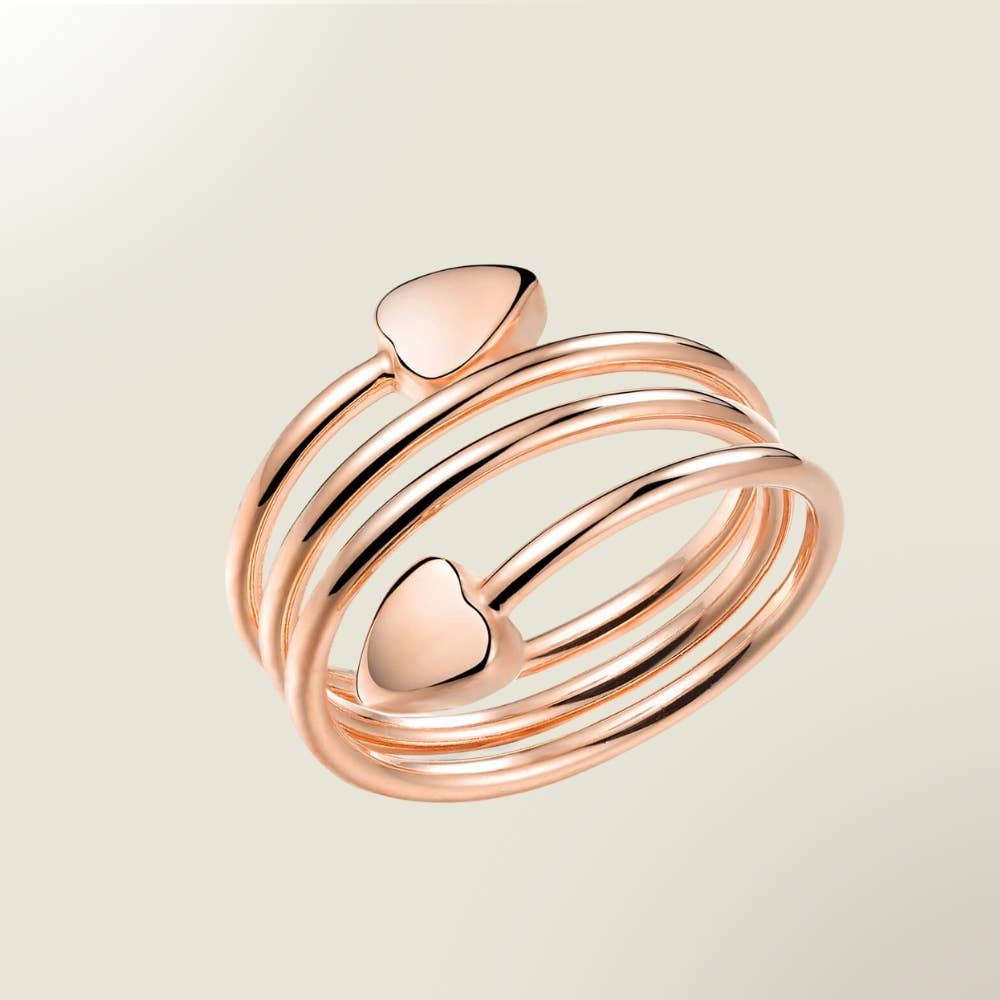 Anillo de salud de cobre magnético con corazones