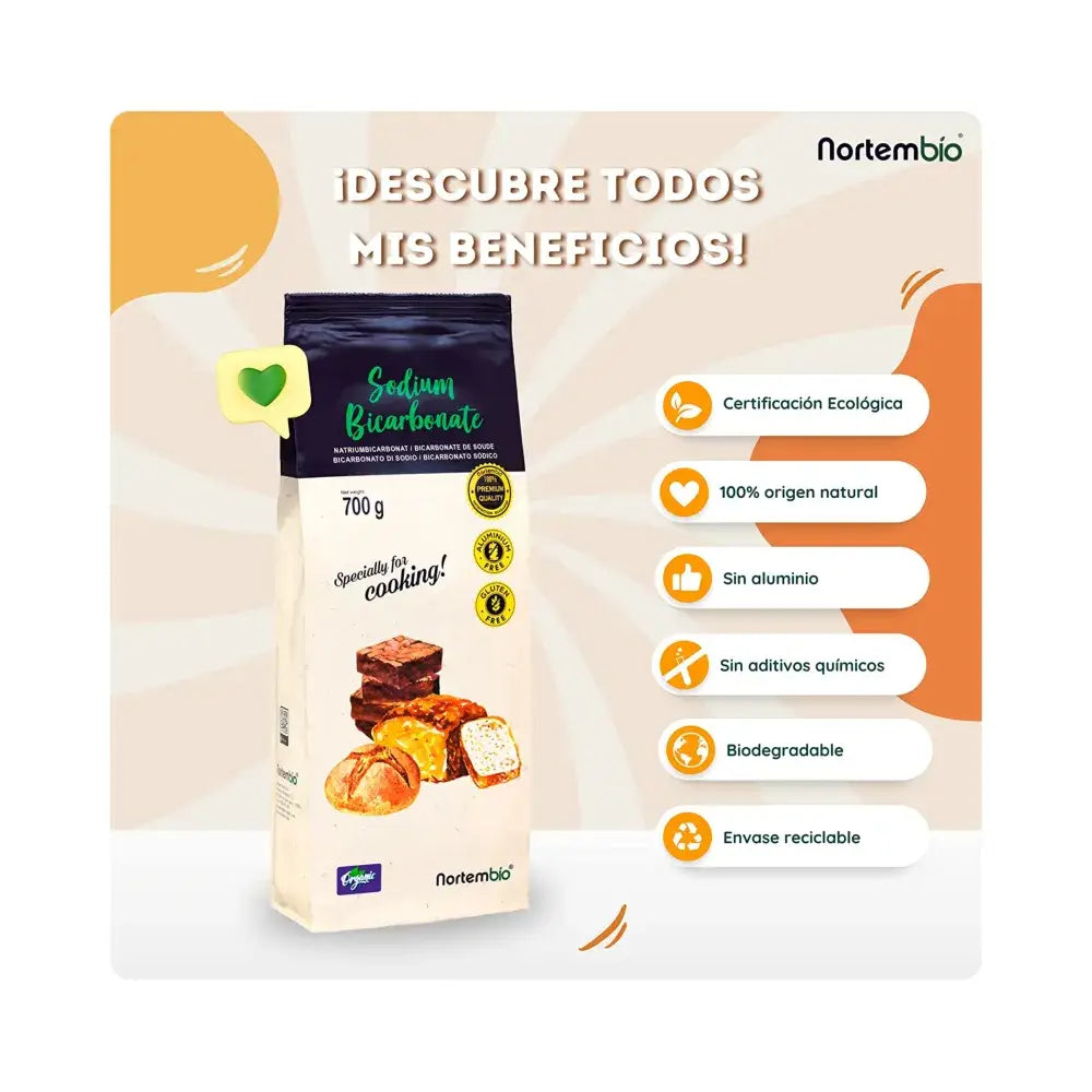 Bicarbonato De Sodio Alimenticio 700 G. Bicarbonato