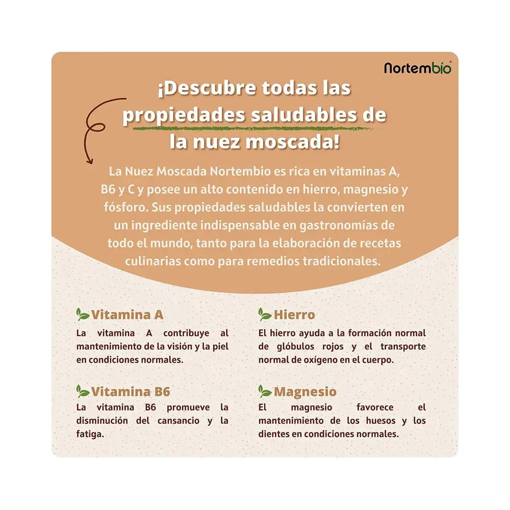 Nuez Moscada En Polvo 100 G. Origen 100% Natural