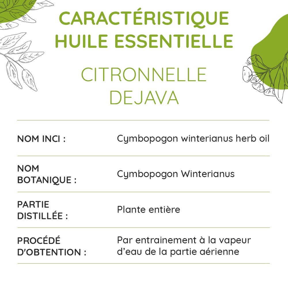 Aceite Esencial Orgánico de Citronela Java 10 ml
