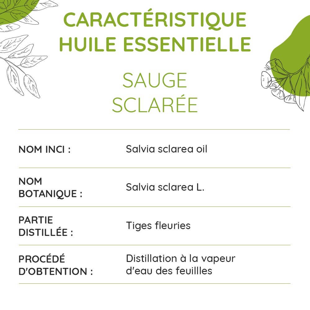 Aceite Esencial Orgánico de Salvia Esclarea 5 ml