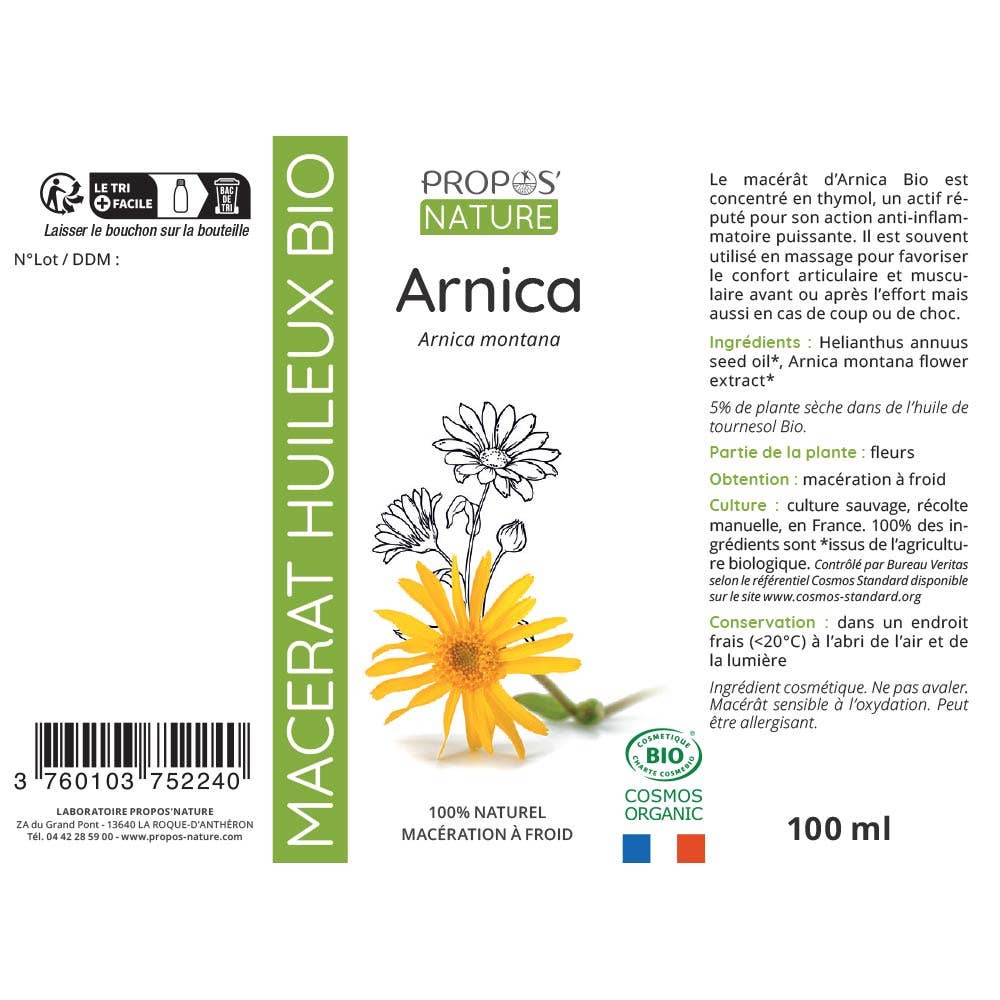 Macerado de Árnica Bio 50ml, 100ml