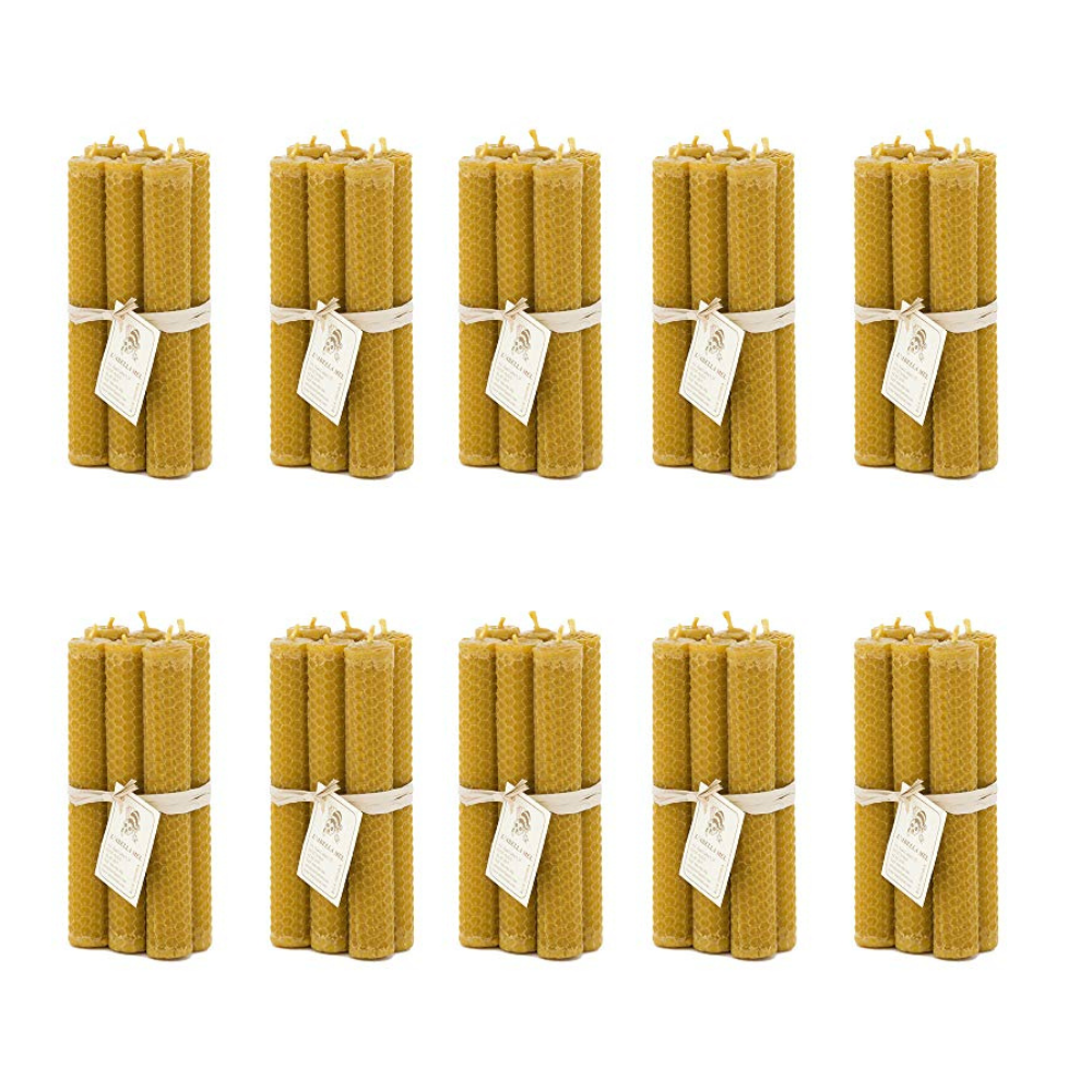 L'Abellamel Velas De Cera De Abeja 10 Packs De 6 Unidades