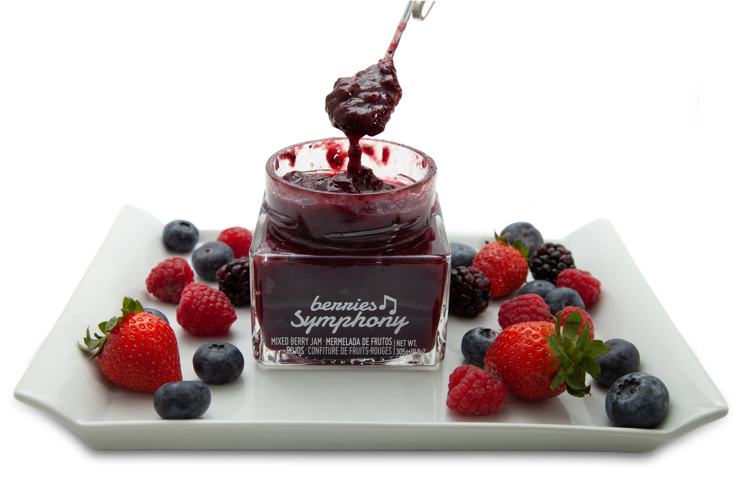 Mermelada ecológica artesanal de frutos rojos 85% fruta 305g