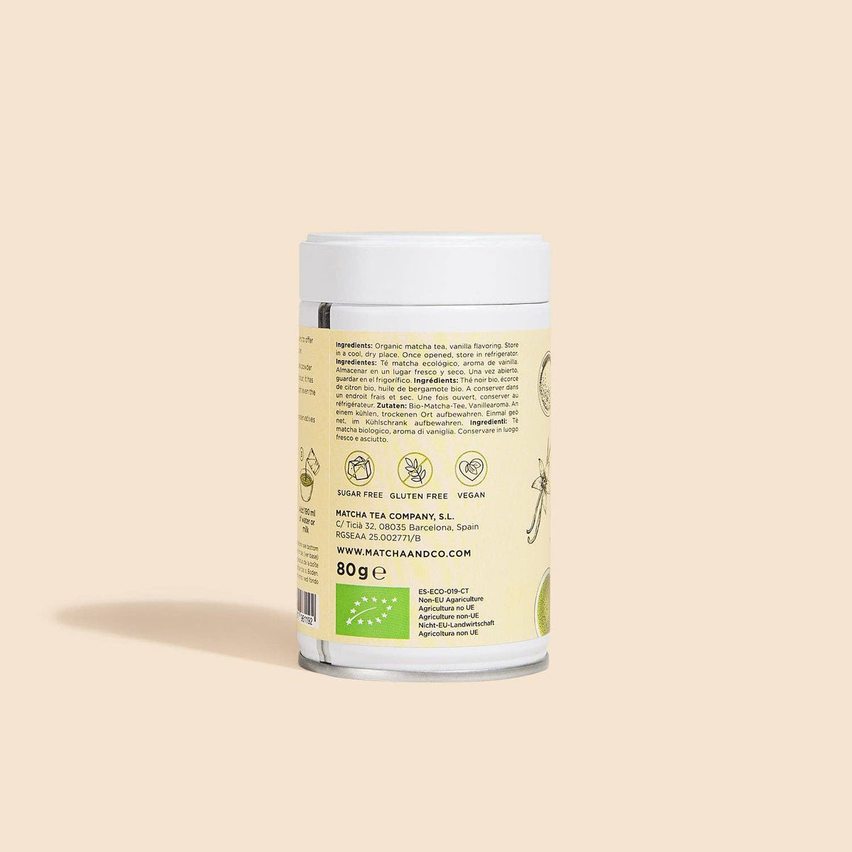 ¡NUEVO! Matcha orgánico con vainilla: 30 grams