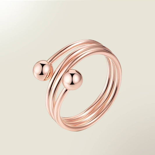 Anillo de salud de cobre magnético con bolitas