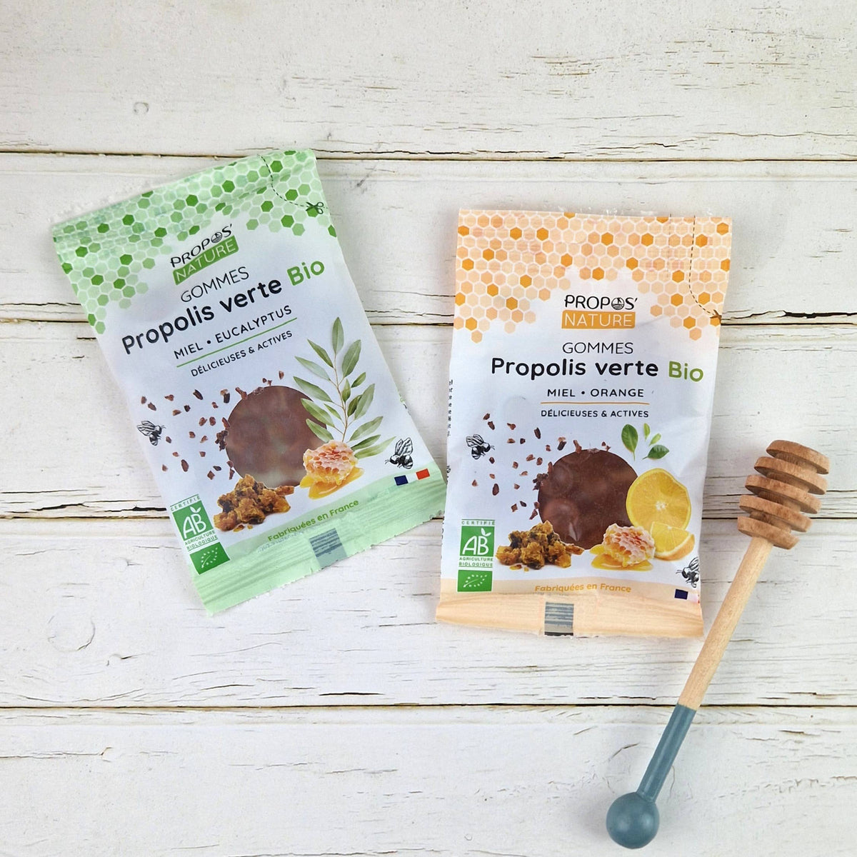 Pastillas de Propolis Verde y Miel Orgánica - Dolor de Garganta - 45 g