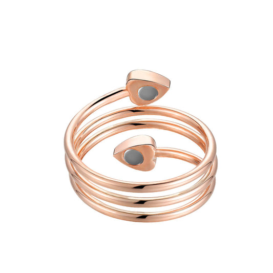 Anillo de salud de cobre magnético con corazones