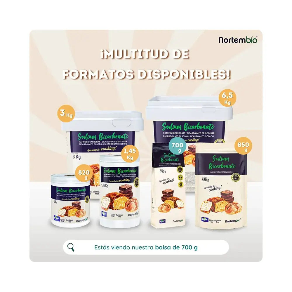 Bicarbonato De Sodio Alimenticio 700 G. Bicarbonato