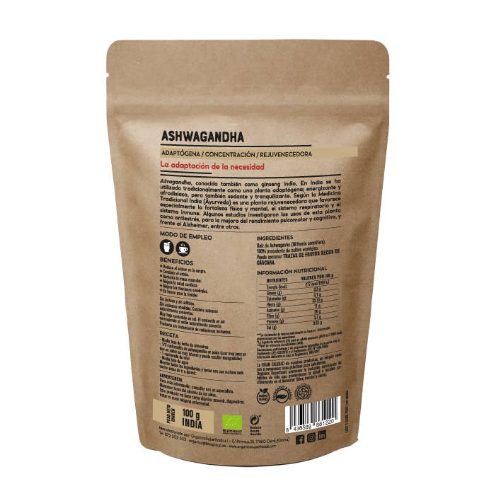 Ashwagandha en polvo Ecológico - 100g