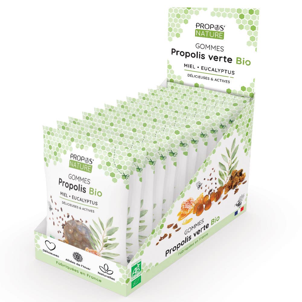 Pastillas de Propolis Verde y Miel Orgánica - Dolor de Garganta - 45 g