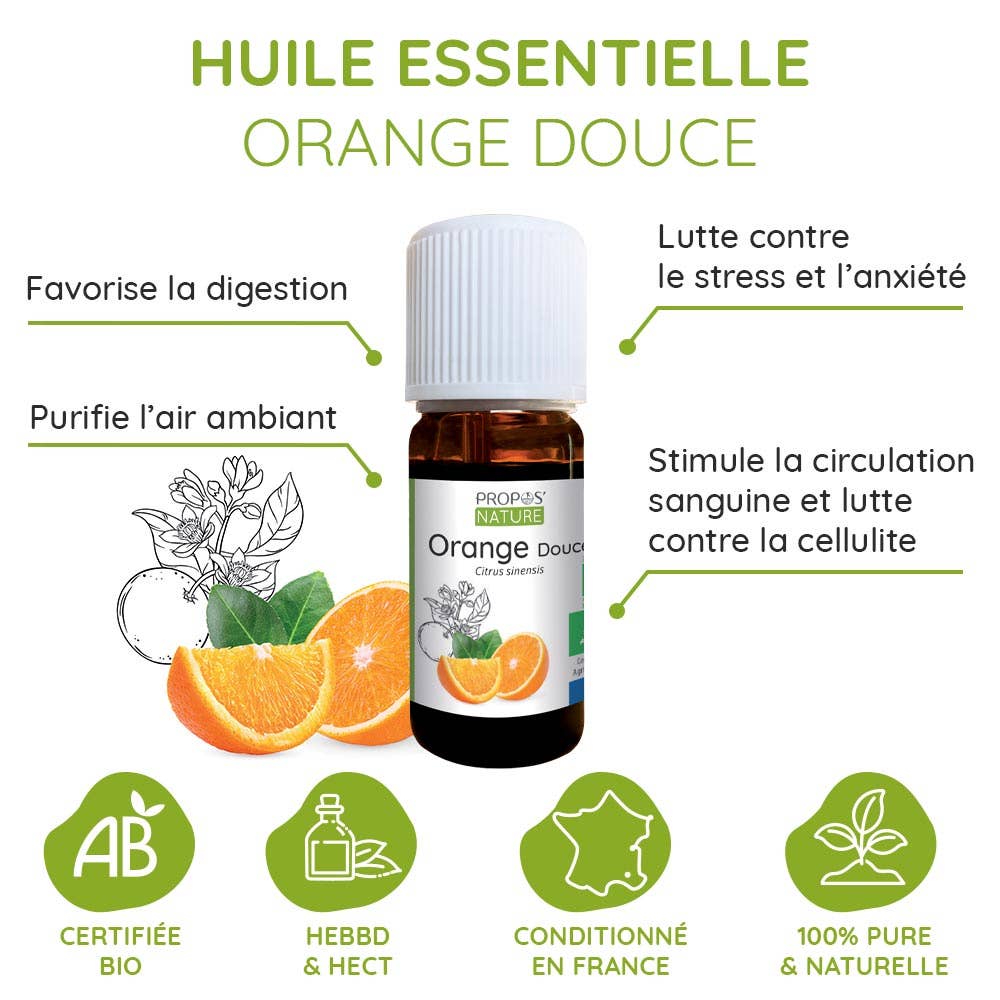 Aceite esencial orgánico de naranja dulce 10 ml