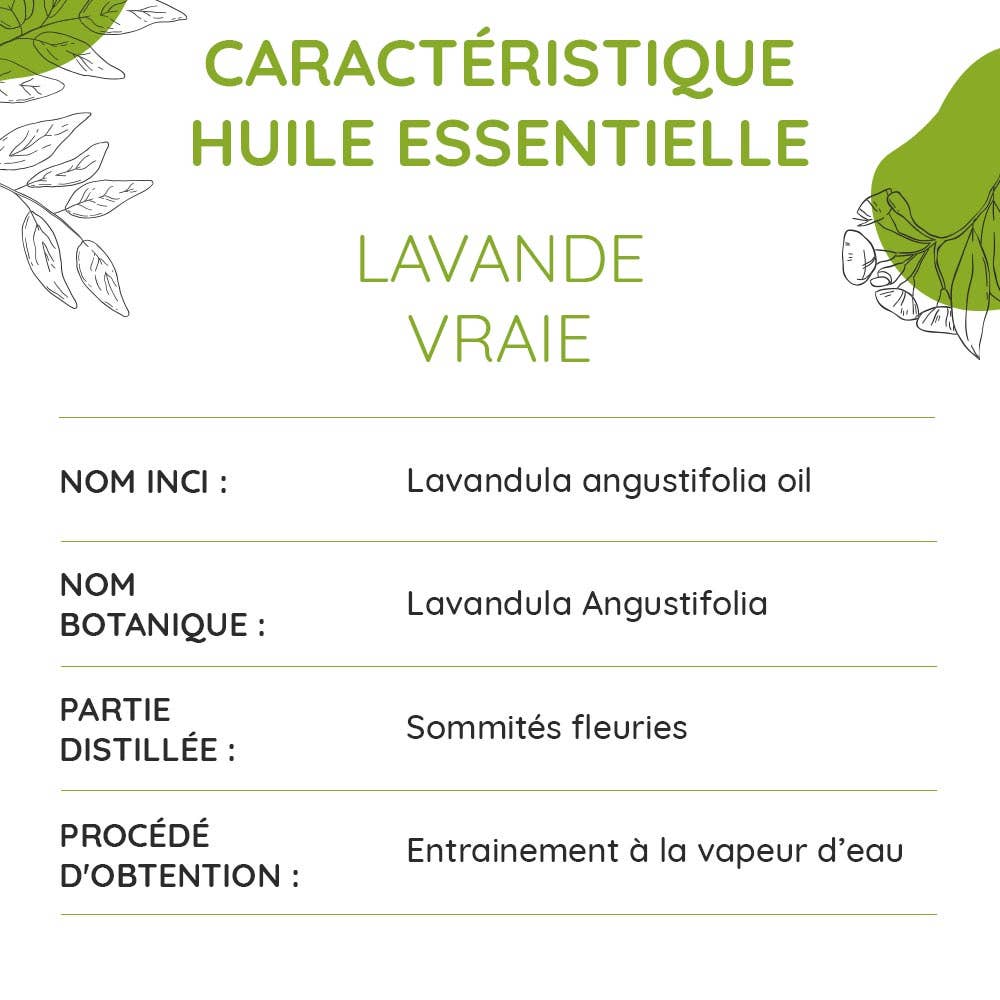Aceite esencial orgánico de lavanda verdadera 10 ml